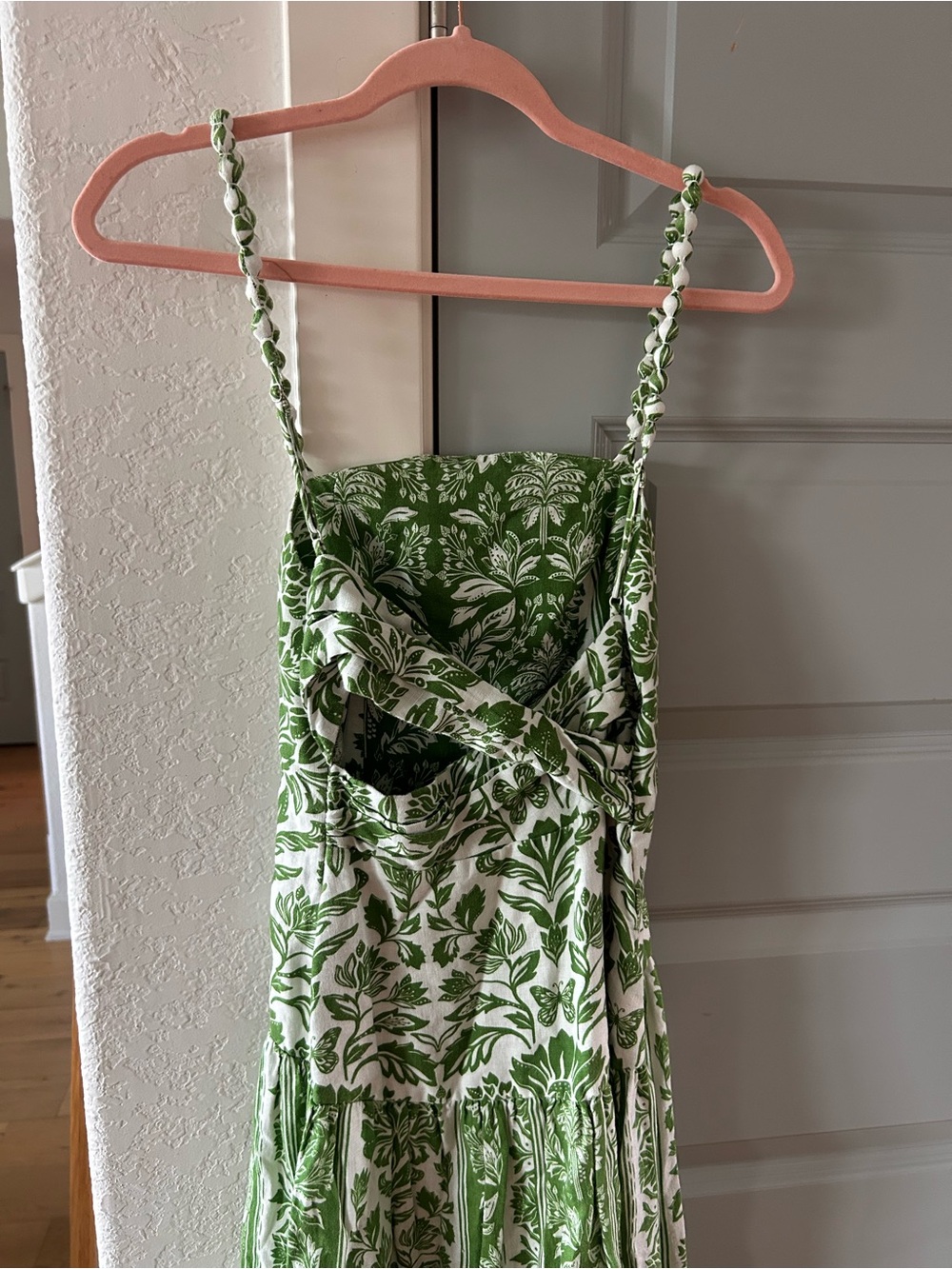 Farm Rio Delicate Tapestry Linen Drop Waist Midi Dress - Picture 8 of 10